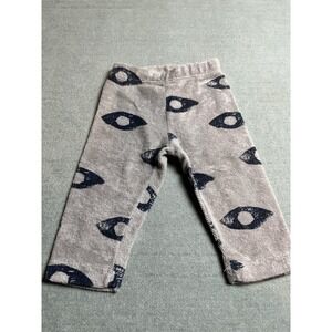 Bobo Choses Grey Navy Eye Terry Leggings 3-6 Months